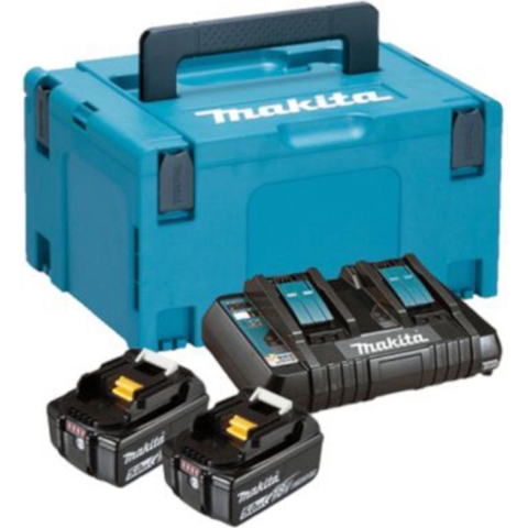 Makita Accu Starterset 18V DC18RD 2xBL1850B - 197629-2