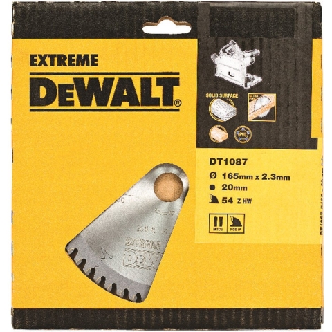 DeWALT Cirkelzaagblad voor Multimaterial | Extreme | Ø 165mm Asgat 20mm 54T - DT1087-QZ