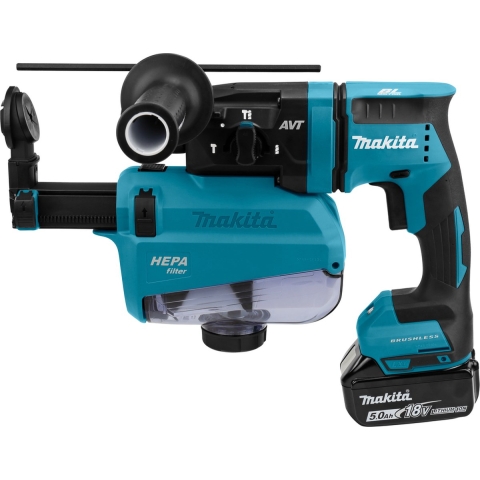 Makita DHR182TWJU Accu Combihamer SDS+ 1,7J incl. Stofafzuiging AWS 18V 5.0Ah in Mbox