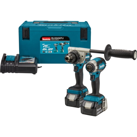 Makita DLX2432TJ Accu Combiset 2-delig (DDF486 + DTD153) 18V 5.0Ah in Mbox