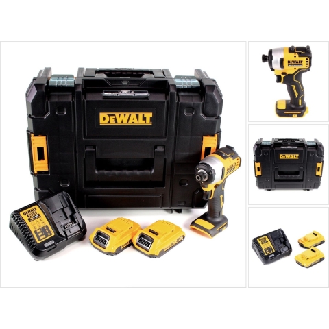 DeWALT DCF809D2T Accu slagschroevendraaier 190Nm 18V XR 2.0Ah in TSTAK