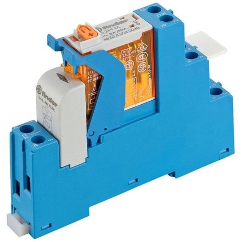Finder 4C.02.8.024.0060 Relaismodule Nominale spanning: 24 V/AC Schakelstroom (max.): 8 A 2x wisselcontact 1 stuk(s)