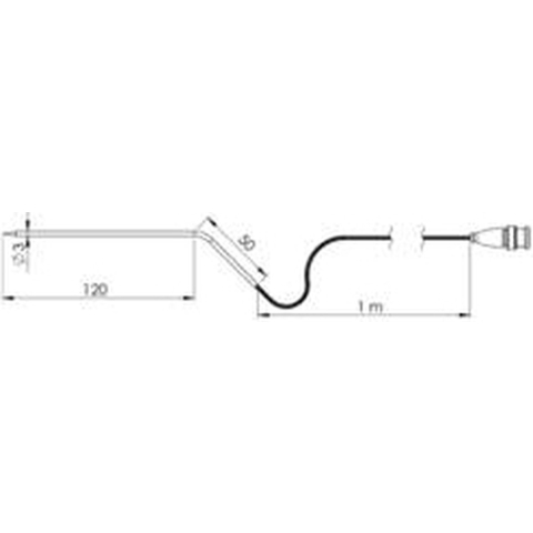 Greisinger GF3T-E3-B-BNC Insteeksensor -70 tot +400 °C Sensortype Pt1000