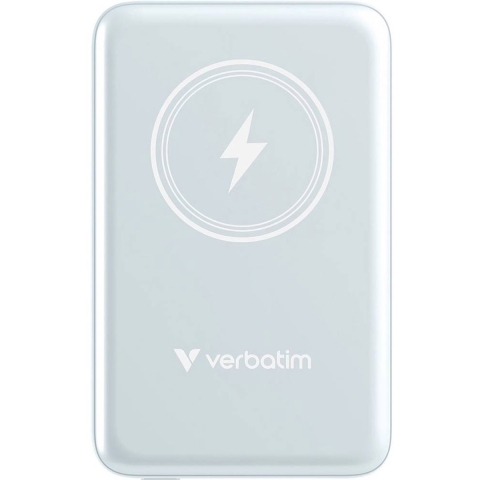 Verbatim Charge n Go Magnetic Wireless Powerbank 10000 mAh Fast Charge, Quick Charge 3.0, USB PD 3.0, Adaptive Fast Charge LiPo USB-C Blauw