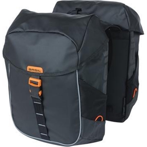 Dubbele fietstas Miles Tarpaulin Double bag 34L Zwart/oranje