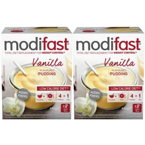 2x Modifast Intensive Pudding Vanille 8 x 55 gr