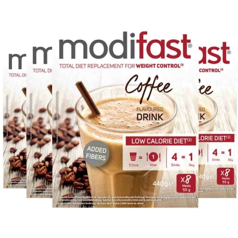 4x Modifast Intensive Milkshake Koffie 8 x 55 gr