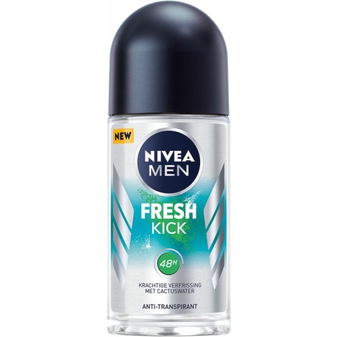 3x Nivea Men Anti-Transpirant Roll-On Fresh Kick 50 ml
