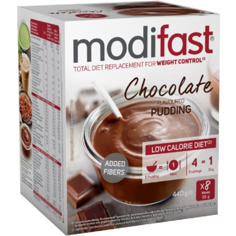 2x Modifast Intensive Pudding Chocolade 8 x 55 gr