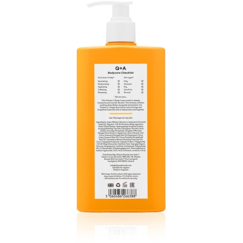 3x Q+A Vitamin C Body Cream 250 ml