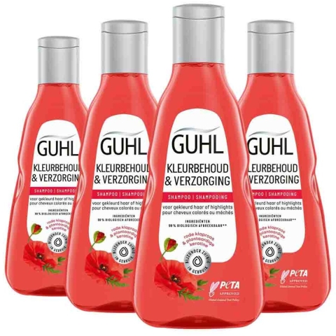 4x Guhl Shampoo Kleurbehoud&Verzorging 250 ml