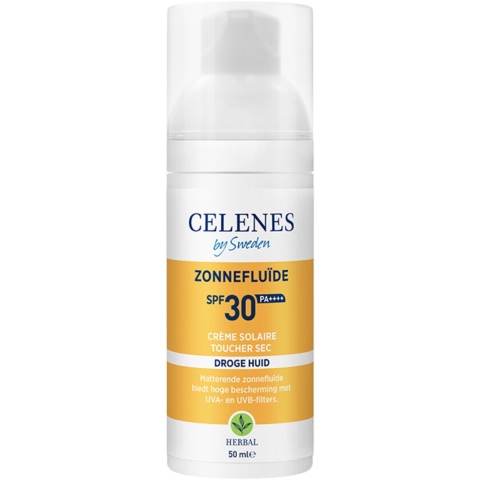 3x Celenes Herbal Dry Touch Zonnefluïde SPF 30 Alle Huidtypes 50 ml