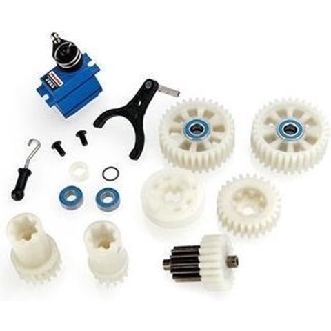 Two speed conversion kit (E-Maxx) (includes wide and close ratio first gear sets, sub-micro servo, and linkage)