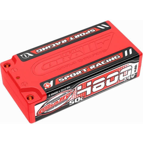 Team Corally Lipo 50c 7,4 volt 4800mah met 4mm Gold connectors - Shorty