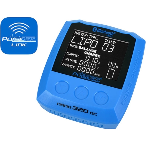 Pulsetec Nano 320 DC lader (LiFe, LiIon, LiPo, LiHV, NiMH, NiCd en PB)