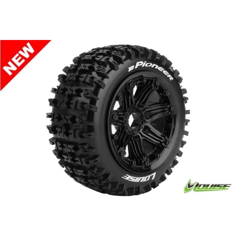 Louise B-Pioneer Voorbanden Set - Velgen Zwart - Hex 24mm