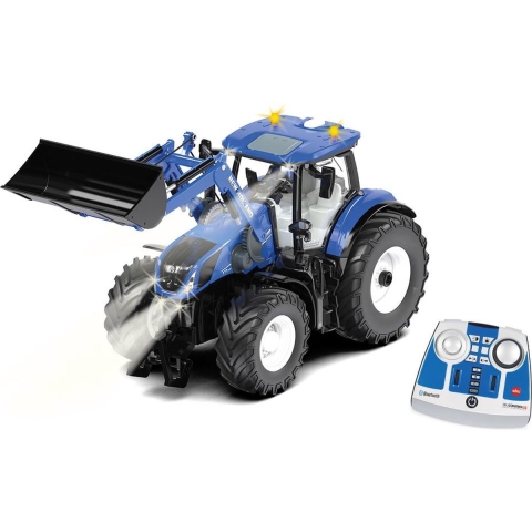 New Holland T7.315 met frontlader en module voor afstandsbediening RC