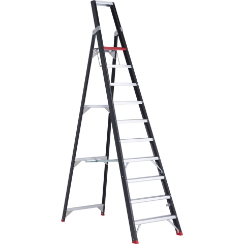 Altrex Taurus TGB 10 Trap - Enkel - Aluminium Met Coating - 10 Treden - Max. Werkhoogte 4.35 M.