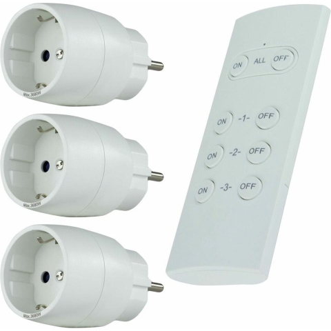 REV Funkschalt-Set Mini 3+1 ws 0085500103 Draadloze schakelaarset 4-delig Binnen 3680 W