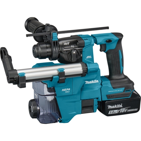 Makita DHR183RTWJ -Accu-combihamer 18 V 5.0 Ah Li-ion 500 W Incl. 2 accus, Incl. lader, Incl. koffer