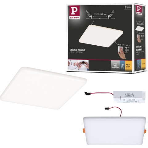 Paulmann 93061 EB Panel Veluna VariFit LED-inbouwlamp 17 W Satijn