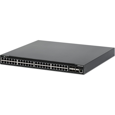 Intellinet 54-Port L3 Fully Managed PoE+ Switch mit 48 Gigabit-Ports und 6 SFP+ Uplinks 19 netwerk switch 10 / 100 / 1000 MBit/s IEEE 802.3af (15.4 W), IEEE