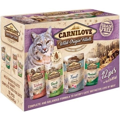 Carnilove Cat Pouch Multipack 12 keer 85 gram