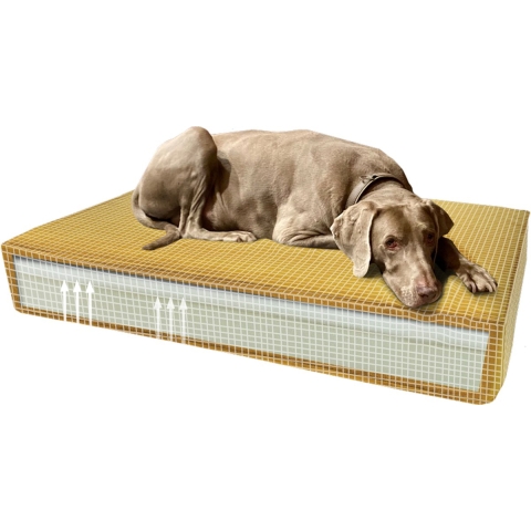 Madison Orthopedisch kussen Velvet geel S
