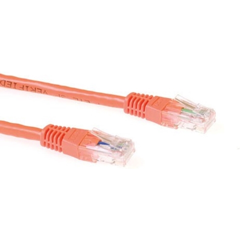 ACT Oranje 15 meter U/UTP CAT6A patchkabels met RJ45 connectoren