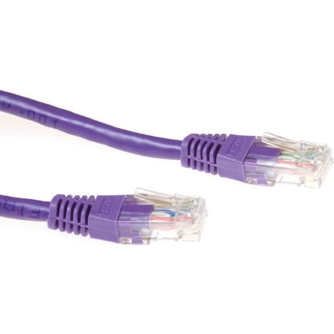 ACT Paarse 20 meter U/UTP CAT6A patchkabels met RJ45 connectoren