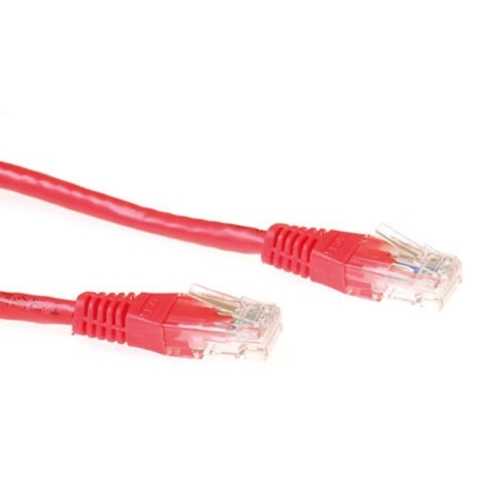 ACT Rode 20 meter U/UTP CAT6A patchkabels met RJ45 connectoren