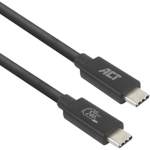 ACT USB4® 20Gbps 240W USB Type-C® kabel. USB-IF gecertificeerd. 2 meter
