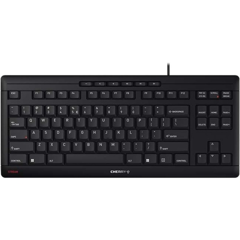 Cherry Stream Keyboard TKL Toetsenbord Zwart