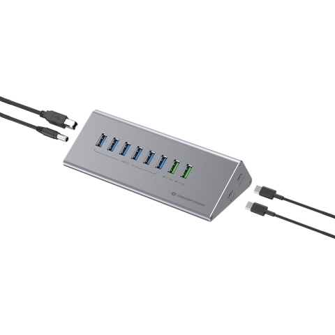 Conceptronic HUBBIES18G interface hub USB 3.2 Gen 1 (3.1 Gen 1) Type-B 5000 Mbit/s Grijs