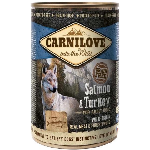 Carnilove zalm & kalkoen natvoer hond (blik) 6 x 400 g