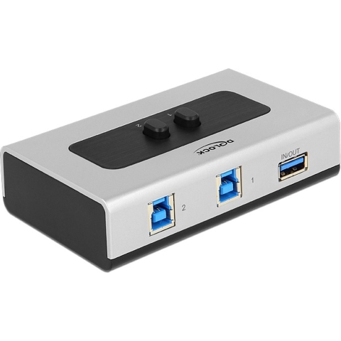 Delock 87667 Switch USB 3.0 2 poort handmatig bidirectioneel