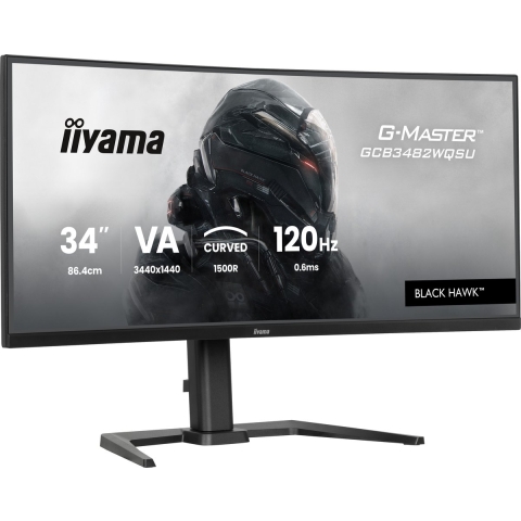 Iiyama G-Master Black Hawk GCB3482WQSU-B1 34  Utra Wide Quad HD 120Hz VA Gaming Monitor