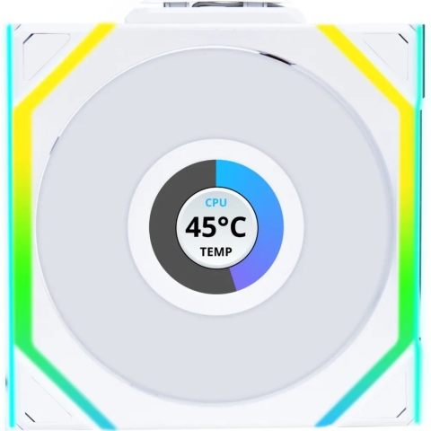 Lian Li UNI FAN SL Wireless LCD Reverse Blade 120mm 1-Pack White