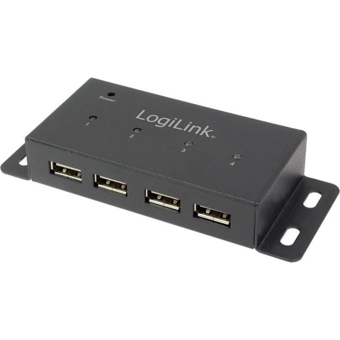 LogiLink UA0141A 480Mbit/s USB hub 4 poorten zwart