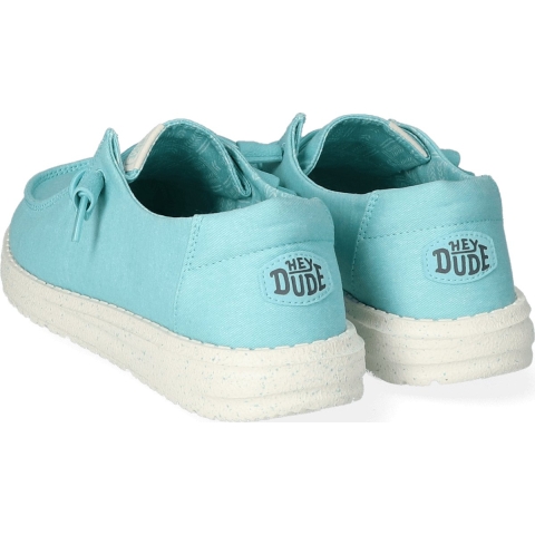 HEYDUDE Instappers Dames Wendy Canvas Cyaan 43 Canvas