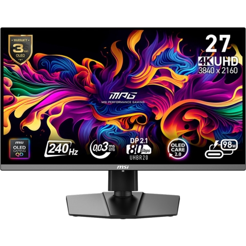 MSI MPG 272URX QD-OLED 27  240Hz Ultra HD OLED Gaming Monitor
