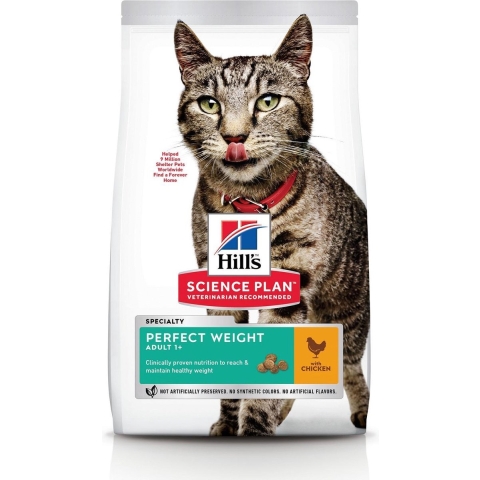 Hill&apos;s Adult Perfect Weight met kip kattenvoer 2,5 kg