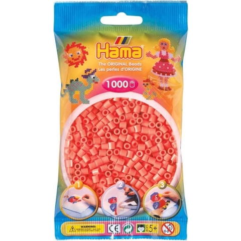 Hama Strijkkralen Hama 1000 Stuks Rood Pastel