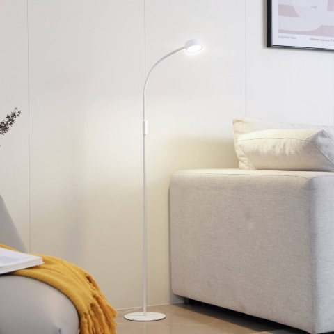 Lindby - Maori LED Vloerlamp Wit