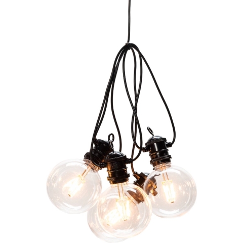 Konstsmide Party Konstsmide - Decoratieve Lichtsnoer Met Dimfunctie - 4,5 Meter Lengte Plus 10 Meter Snoer - 10 Vervangbare LED-lampen Incl. - 7W -