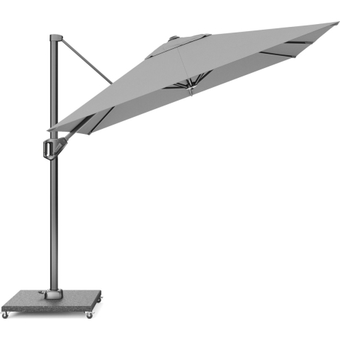 Voyager T1 250x250 cm lichtgrijs zweefparasol zonwering - Platinum