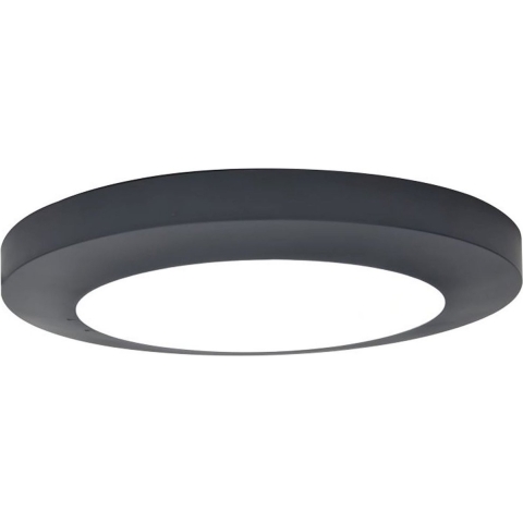 Lutec Kayah - Plafondverlichting - Ø 30,5 X 4 Cm - 16,5W LED Incl. - IP54 - Donker Grijs