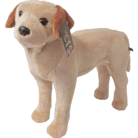 Boony Natural Decoration pluche labrador blond 53 cm staand - Gebr de boon