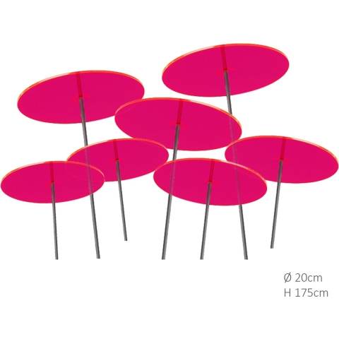 7 stuks! Zonnevangers Rood-Roze (kleur fuchsia) groot 175x20 cm Cazador Del Sol - Cazador del sol
