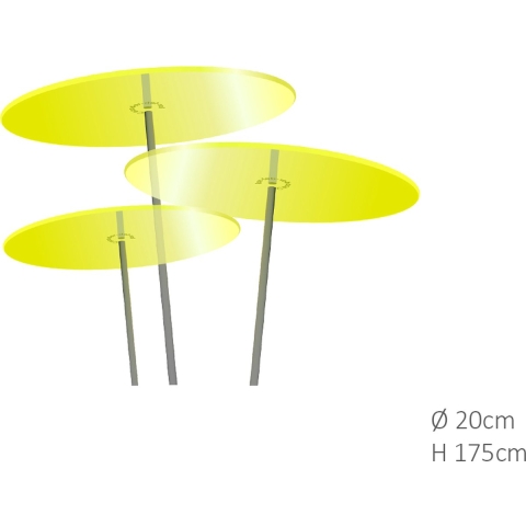 3 stuks! Zonnevangers Citroen geel groot 175x20 cm Cazador Del Sol - Cazador del sol